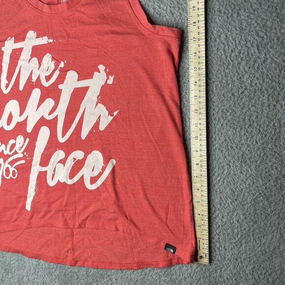 The North Face Tank Womens Medium Orange Classic Fit Sleeveless Logo Muscle Tee - Picture 4 of 11